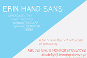 Erin Hand Sans Font Family, a Handwritten Font by Jessica Hughes - Design & (Thumbnail 1 of 3)