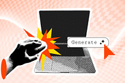 AI technology banner with halftone, a Technology Illustration by art PVP - market (Thumbnail 2 of 3)