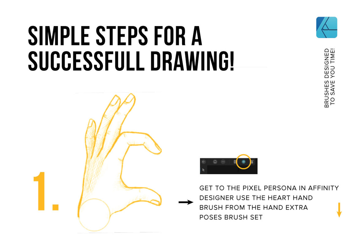 Hand Drawing Toolkit for Affinity, a Brush Add-On by Riveros Illustration (Photo 7 of 8)