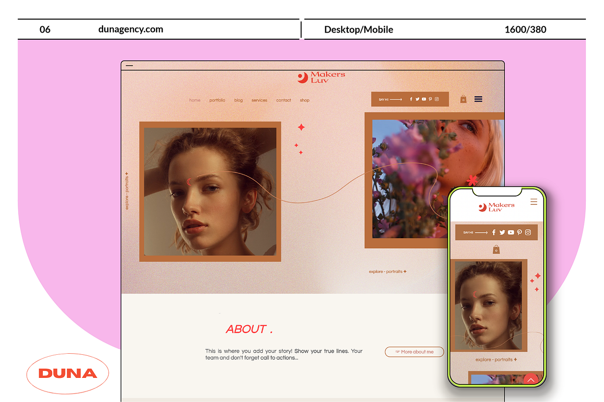 MAKERSLUV: Wix Website Template, a Websites & App Template by dunagency (Photo 3 of 9)