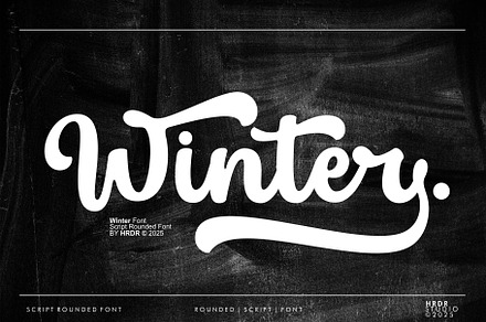 Winter - Rounded Script Font, a Script Font by HRDR