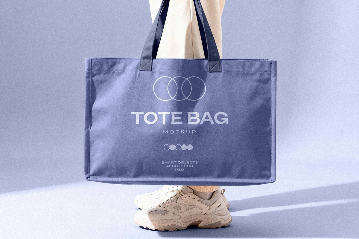 Large Tote Bag Mockup, a Product Mockup by Design Squad (Photo 3 of 4)