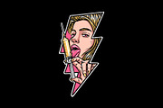 beautiful woman is holding an inject, a Person Illustration by gunaonedesign (Thumbnail 1 of 4)