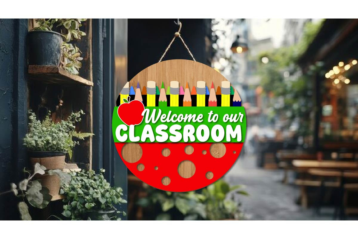 Personalized Teacher Door Sign Svg, an Object Graphic by EllaMaiyaali (Photo 2 of 5)