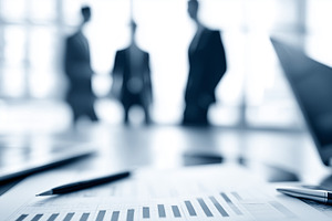 Blurred office setting with men, a Business Photo by MistyDay