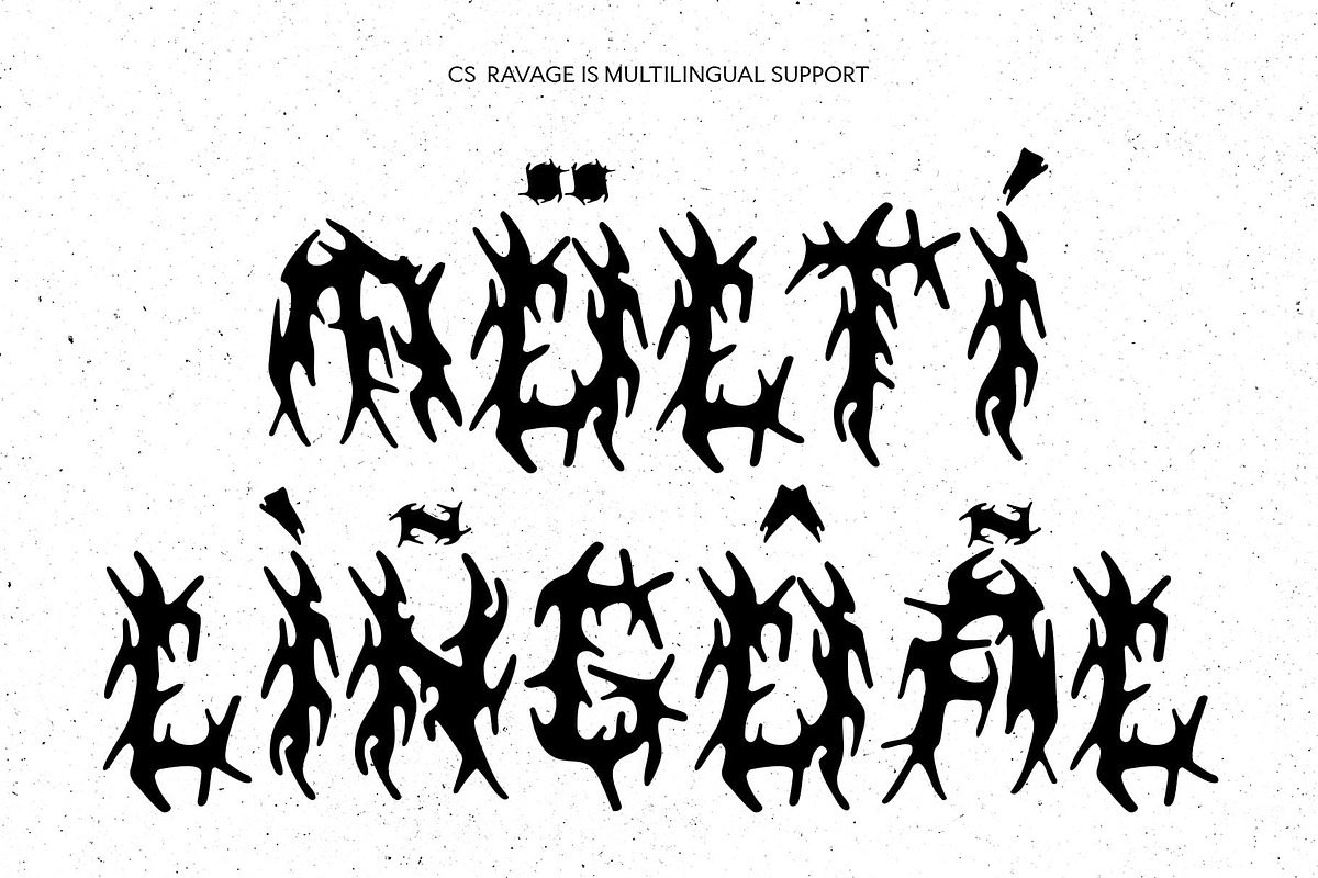 CS Ravage – Black Metal Font, a Blackletter Font by Craft Supply Co. (Photo 3 of 8)