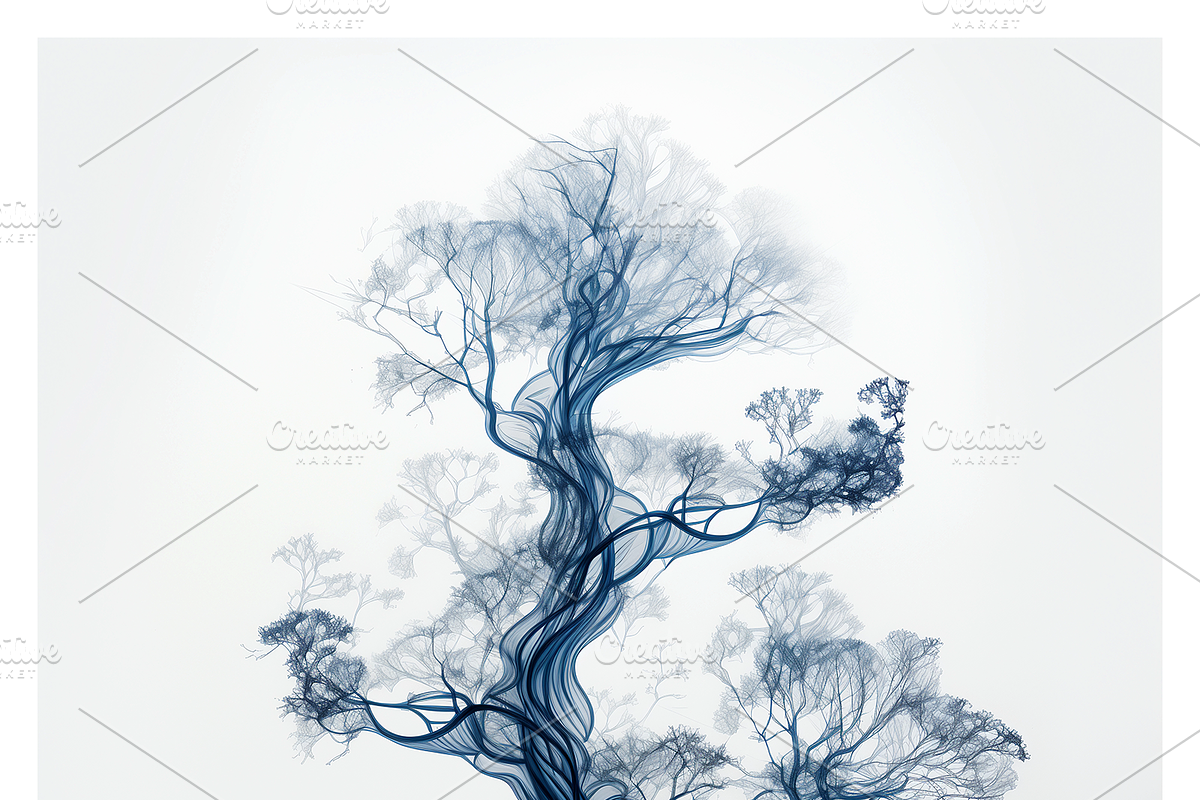 Deca Co - Blue Ink Botanical Shapes, a Texture Illustration by milatovar (Photo 18 of 25)