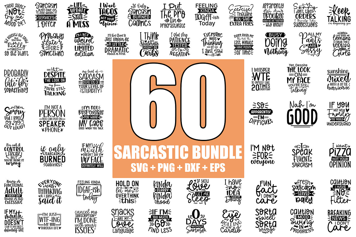 Funny SVG Bundle, Sarcastic Bundle, an Illustration by ZoomkSVG (Photo 1 of 10)