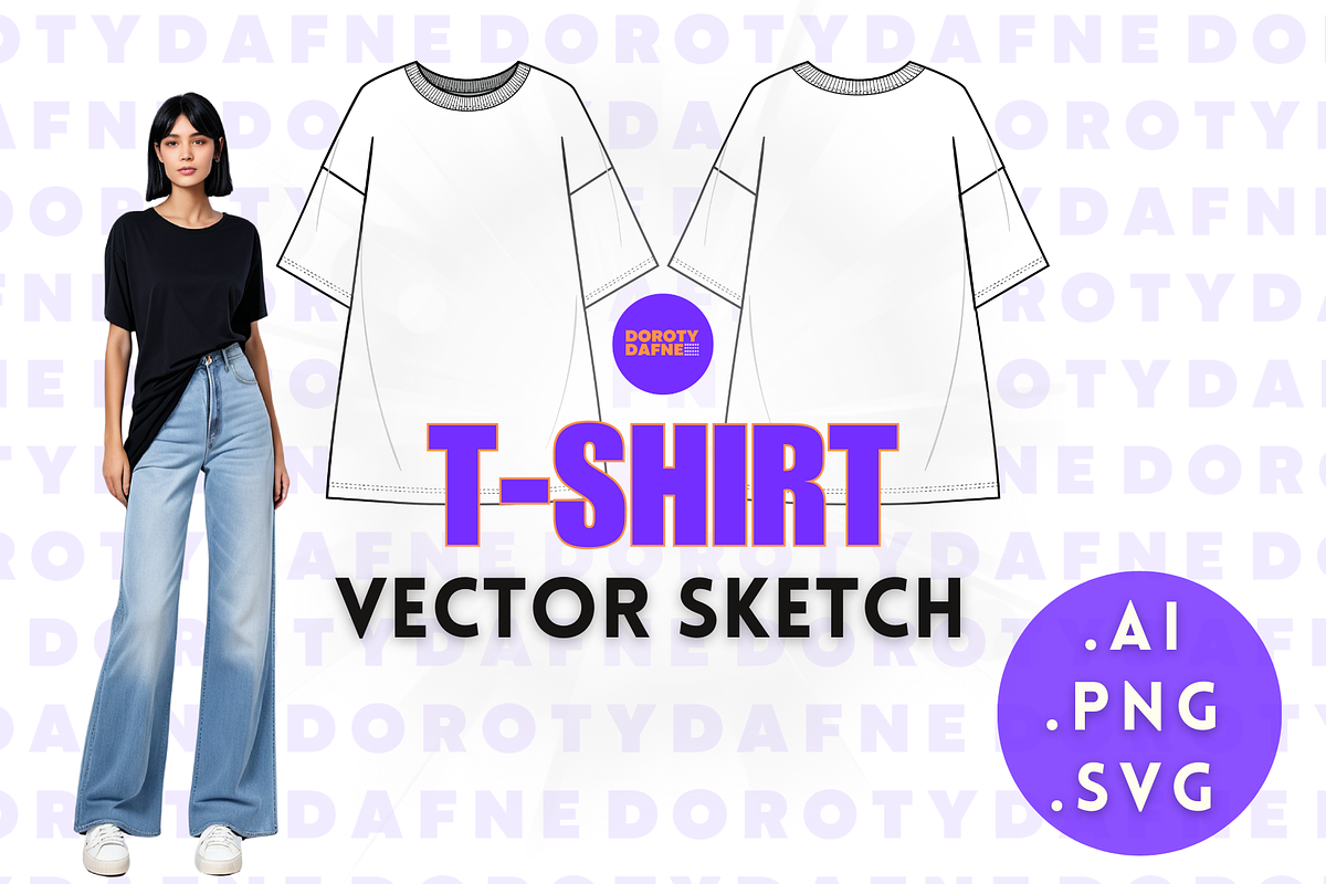 Oversized T-shirt, an Apparel Mockup by Doroty Dafne Designs (Photo 1 of 7)