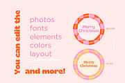 Round Xmas Retro Sticker Templates, a Stationery Template by Hell Yeah Designs (Thumbnail 5 of 8)