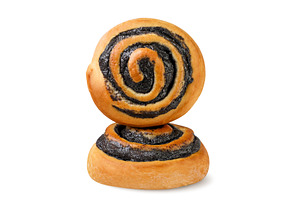Two poppy seed buns close-up on a, a Food & Drink Photo by innakreativ