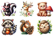 Baby Safari Png, Animals Clipart, an Illustration by Watercolor design (Thumbnail 2 of 4)