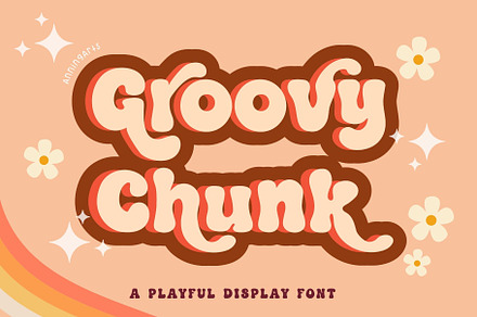 Groovy Chunk - Retro Display Font, a Symbol Font by AnningArts