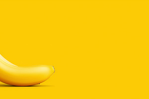 Ripe yellow banana isolated on, a Food & Drink Photo by MistyDay