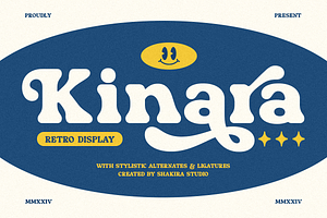 Kinara - Retro Serif Font, a Serif Font by Shakira Studio