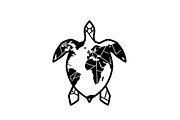 World Map Sea Turtle Bundle, an Illustration by Gaye Art (Thumbnail 22 of 31)