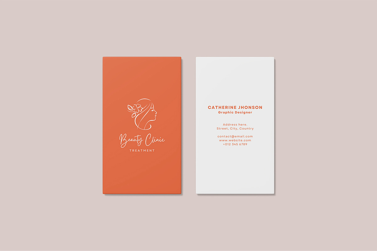Vertical Business Card Mockups, a Business Card Template by Graphic Aesthetic (Photo 8 of 22)