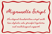 Mignonette Script Font, a Font by Lanastace Studio (Thumbnail 1 of 13)