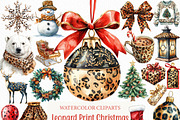 Leopard Print Christmas ClipArt's, an Illustration by Craft Nest (Thumbnail 1 of 6)