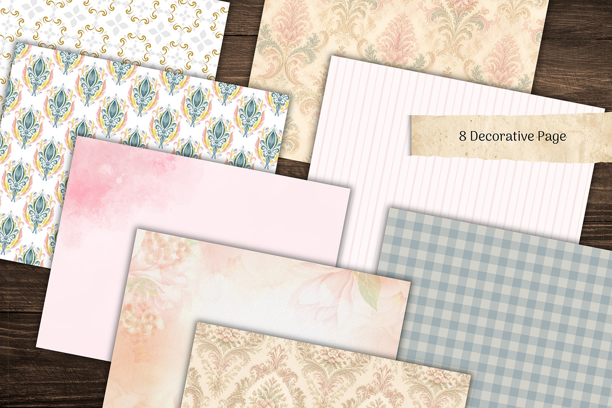 Shabby Chic Floral Junk Journal Kit, a Decorative Illustration by Print Haven Mochi Vintage (Photo 2 of 8)
