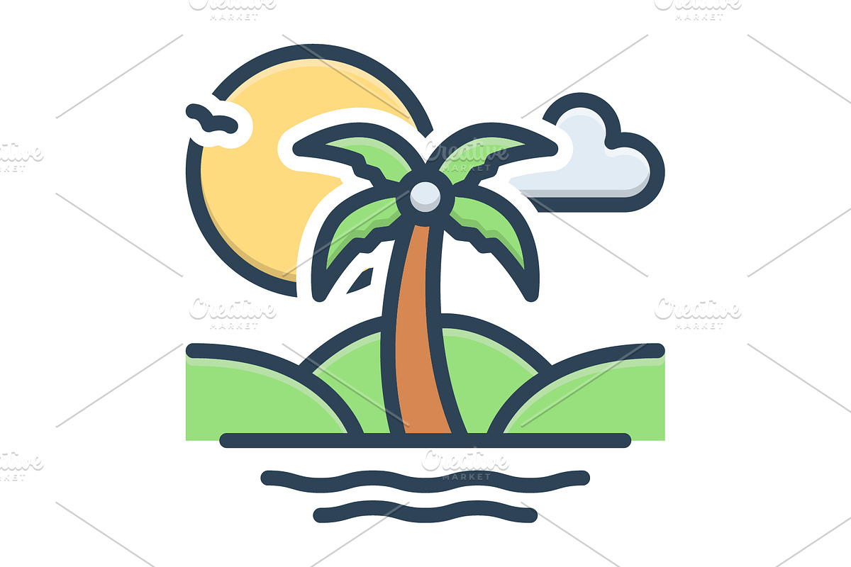 Oasis of calm color icon, a Duotone Icon by Creative priyanka