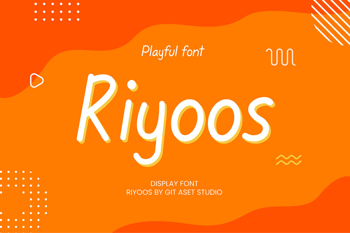 Riyoos Fun Display Playful font, a Handwritten Font by gitasetstudio (Photo 1 of 6)