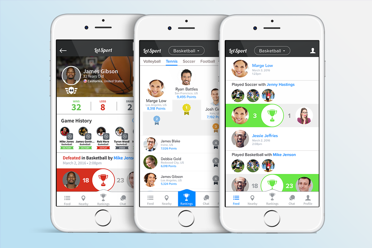 LetSport iOS Mobile App, a Product Mockup by Cosmic Motive (Photo 3 of 6)