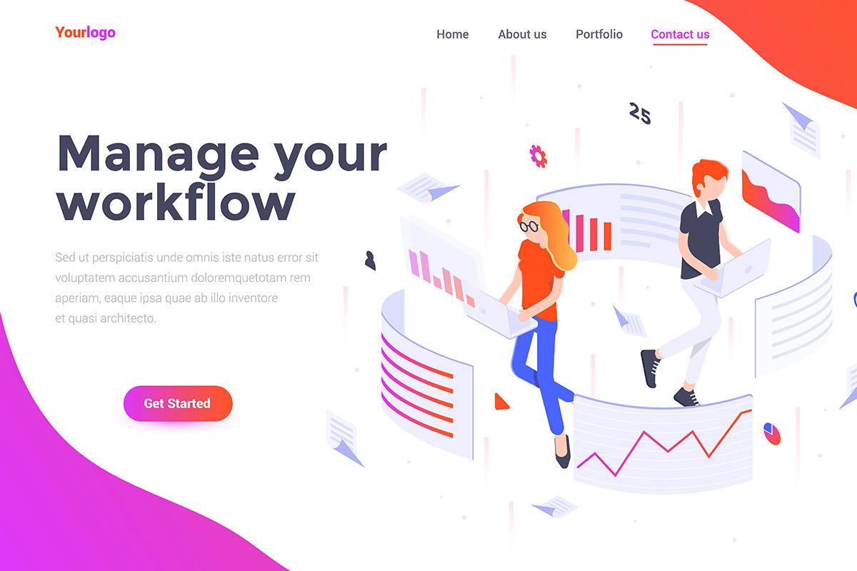 Modern flat design isometric concept, a Person Illustration by Creative Graphics (Photo 8 of 12)