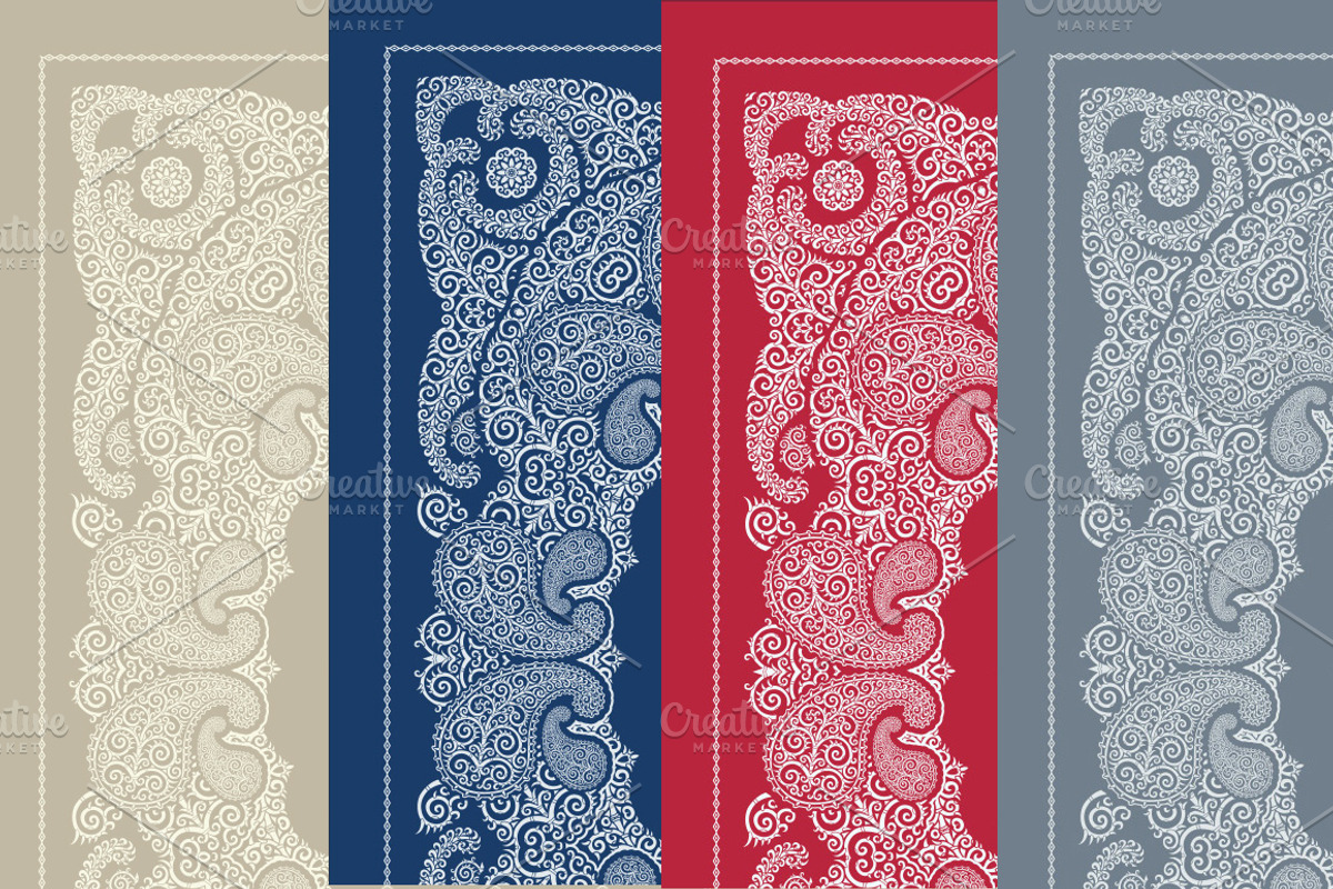 Bandanna print design set (vector), a Pattern Graphic by Bakhtiozin art graphic (Photo 1 of 8)