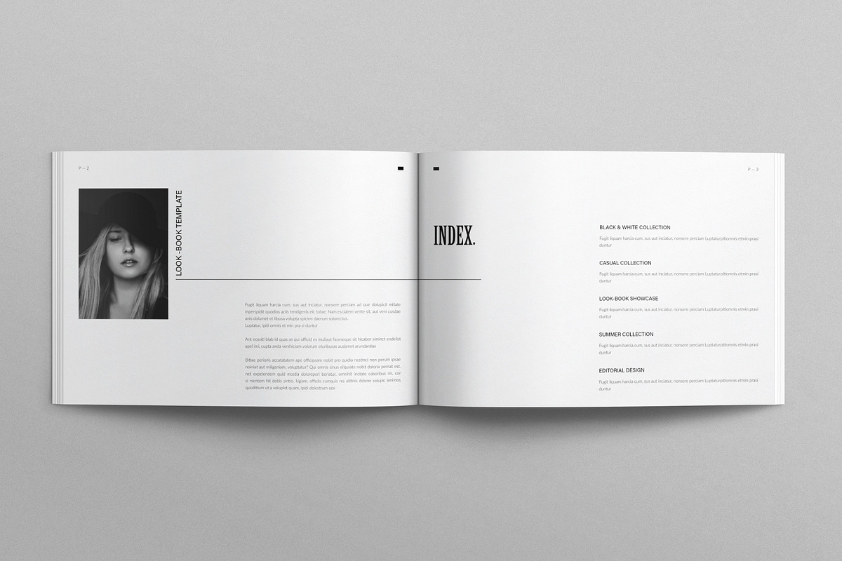 Minimal Lookbook Template Landscape, a Magazine Template by E-Type (Photo 2 of 8)