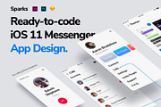 Sparks iOS 11 UI Kit, a Templates & Theme by UI8 (Thumbnail 1 of 9)