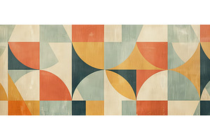 Mid-century retro pattern with muted, an Arts & Entertainment Photo by piter.goskov