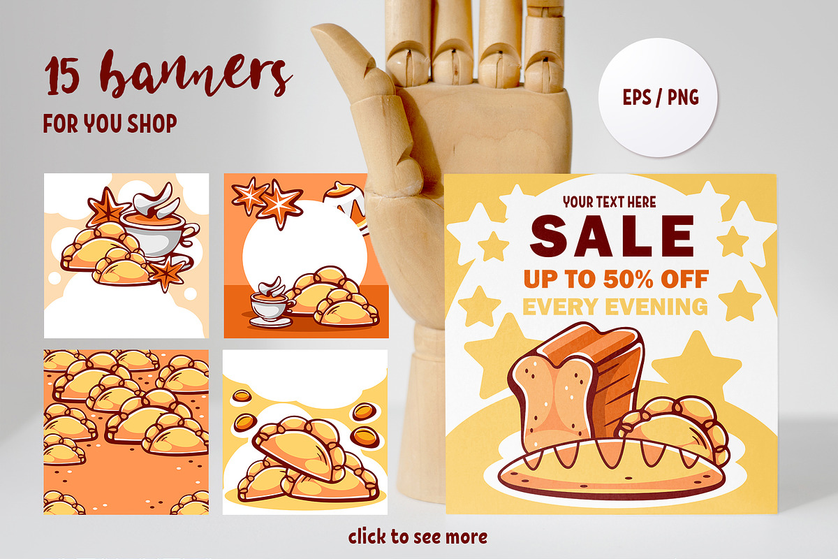 Baking & Tea Cartoon Illustration, an Object Graphic by XiuKab (Photo 7 of 9)