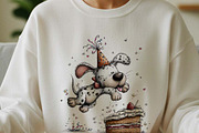 30 whimsical dog birthday clipart, an Illustration by one-touch (Thumbnail 2 of 17)