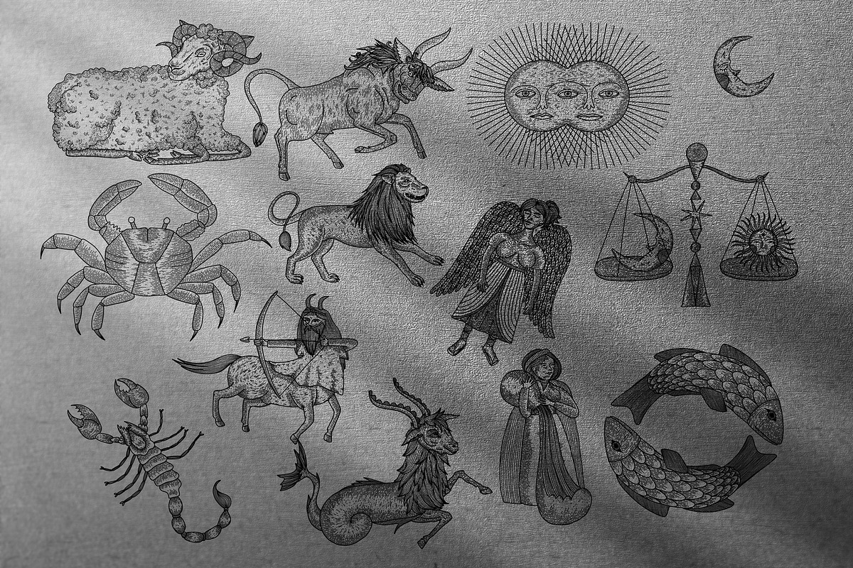 Vintage engraving. Zodiac Signs, an Animal Illustration by Chikovnaya (Photo 9 of 15)