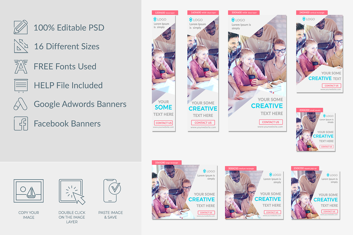 Multipurpose Banners, a Social Media Template by Kalash