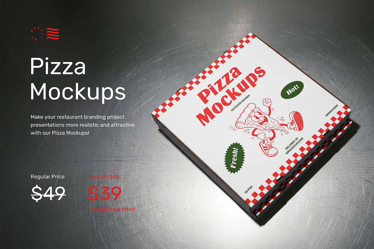 Pizza Mockups - Restaurant Scenes, a Packaging Mockup by Mr.Mockup™ (Photo 2 of 10)