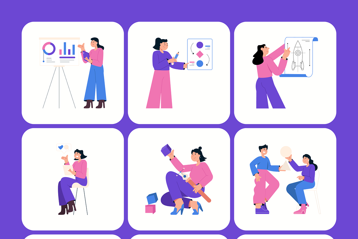 210 Work & Productivity Set, a Work Illustration by Creative Stall (Photo 9 of 18)