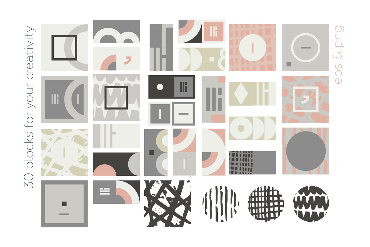 Playful Geometry Bundle!, a Pattern Graphic by lisa_kalev (Photo 9 of 24)