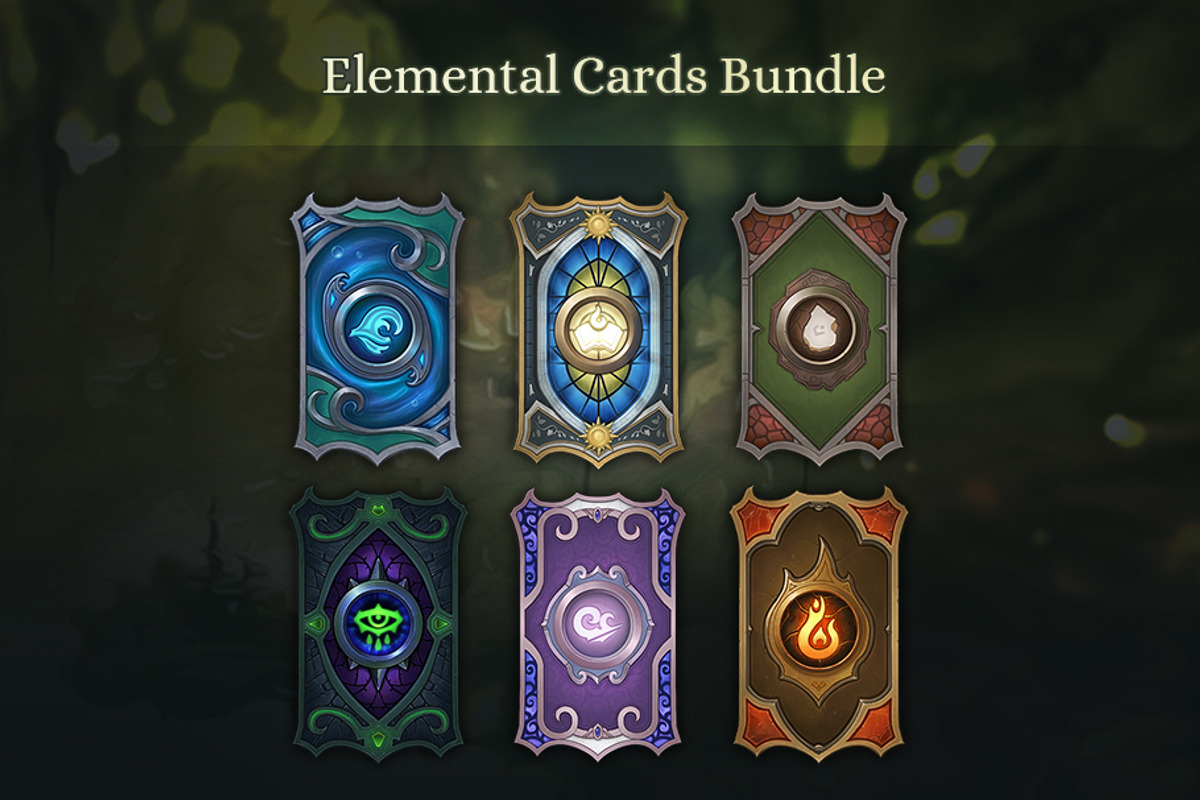 Elemental Cards Bundle, an Object Graphic by Kodiak Graphics (Photo 1 of 3)