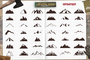 Mountain Icons Shapes Bundle & SVG