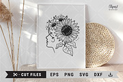 Sunflower SVG, DXF, PNG, Cut file, an Illustration by ClipartMuchLove (Thumbnail 8 of 11)