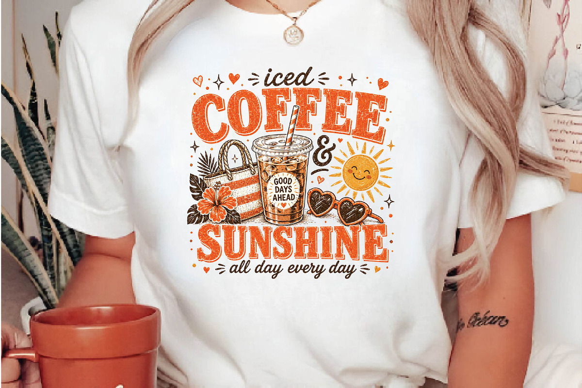 Summer Coffee Sublimation Design, a Seasonal Illustration by DreamPrint404 (Photo 5 of 6)