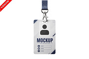 Hanging Id Badge With Lanyard PSD, an Advertising Mockup by Bruno's Shop (Thumbnail 1 of 3)