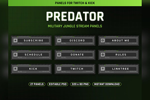 Predator Twitch & Kick Panels
