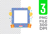 Birthday Frame Vector Trio Pack, an Object Graphic by Artonix (Thumbnail 3 of 3)