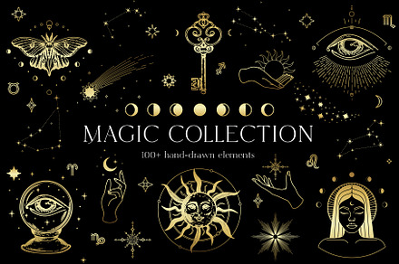 Magic Collection Set - Sun Moon Hand, an Illustration by Studio Fortuna