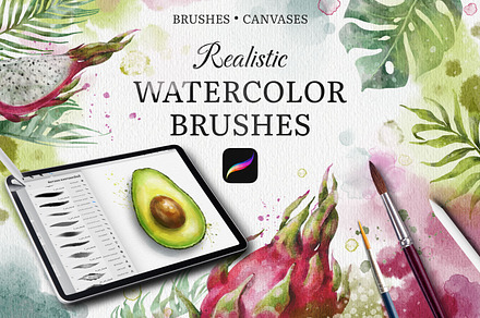 Watercolor Procreate Brushes., a Brush Add-On by VetaDesign