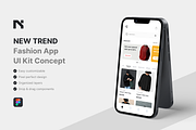 NEW TREND - Fashion App UI Kit, an UI Kit Template by iDoodle Studio (Thumbnail 1 of 4)