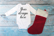 Christmas t-shirts, bodysuit mockups, a Print Template by MockupMarket (Thumbnail 25 of 27)